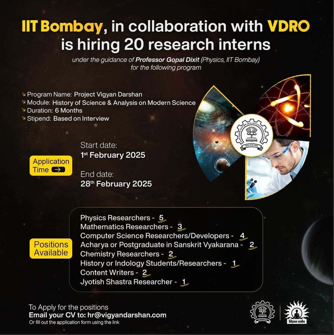 IITB-VDRO'S PVD INTERNSHIP PROGRAM 2025 preview